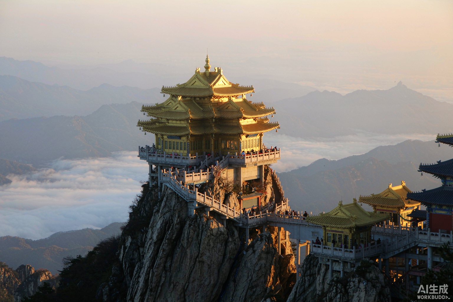 洛阳老君山金顶云海